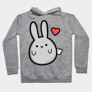 Cute Bunny with a Heart Hoodie